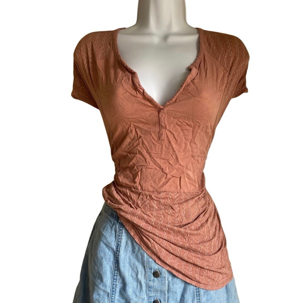 VTG Old Navy Women's Plus XXL Silver Striped Baby Doll Front Blouse Cottage Core